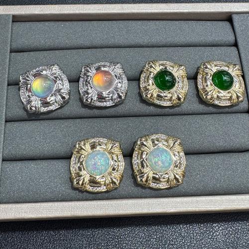 Luxurious, heavy, exaggerated, rich man's party, ball performance, diamond-encrusted, fancy earrings, party dress, elegant suit matching - 副本 - 副本 - 副本